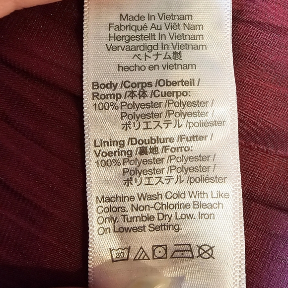 Madewell Women's Short-Sleeve Silky Slip Midi Dress in Plissé, Dark Red, XS NWOT - Picture 10 of 13